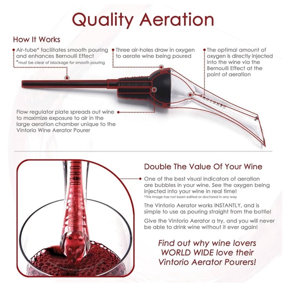 FINAL PRICE! Vintorio Wine Aerator Pourer🍷 BRAND NEW! 1/$16 or 2/$30. - Picture 4 of 10